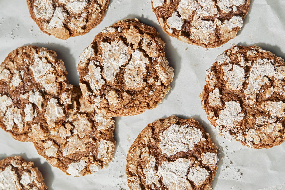 overhead shot of Mexican Crinkle Cookies