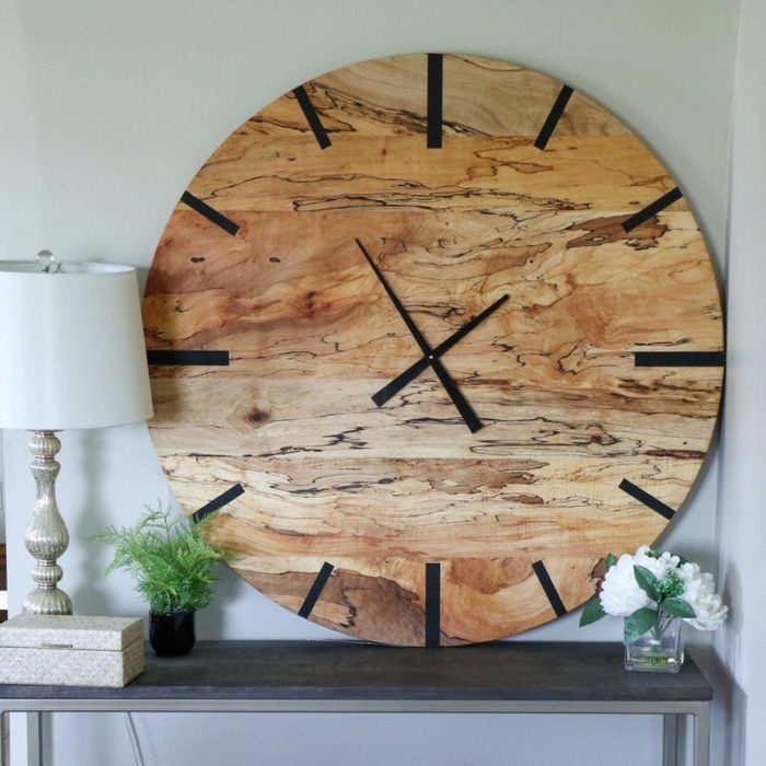 Modern Wall Clock Spalted Maple Ecomm Via Etsy.com  E1663603328584