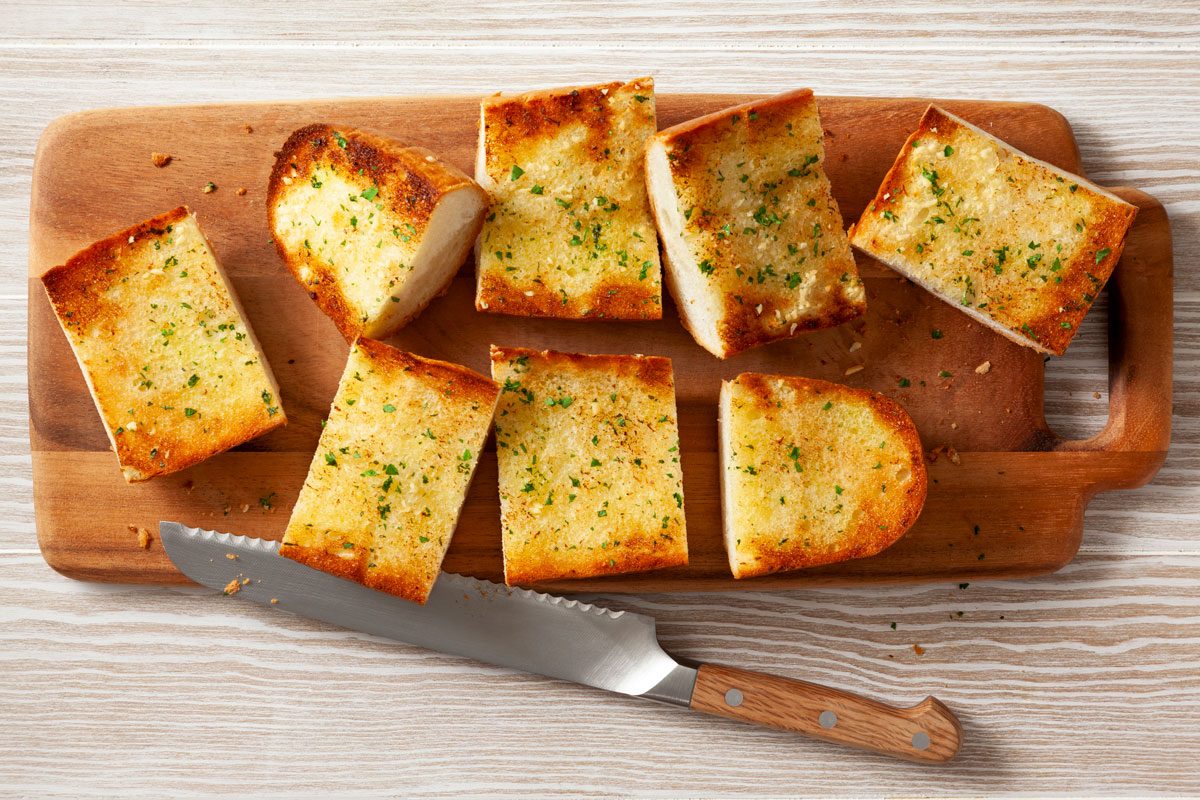 Overhead shot of Garlic Bread