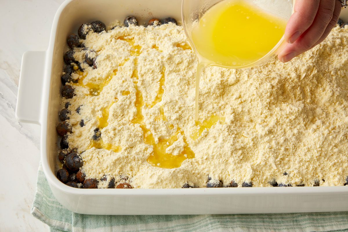 drizzle with remaining butter.