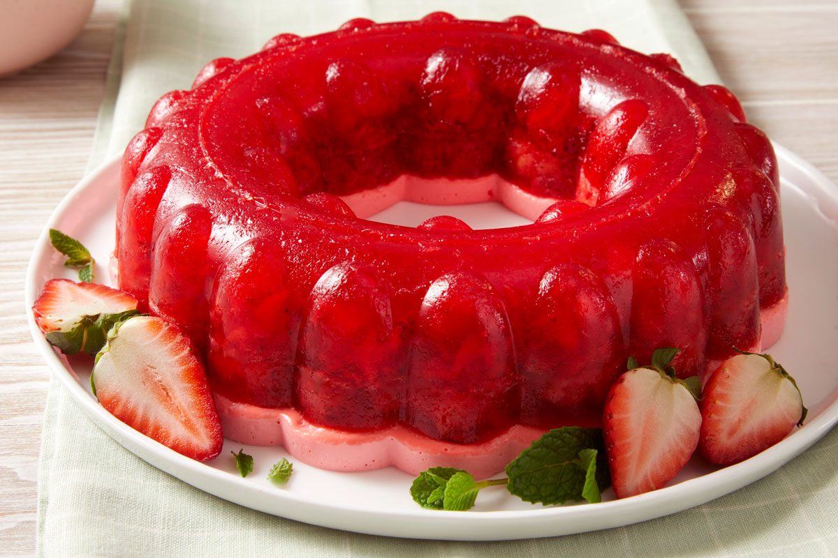 3/4th shot of Molded Strawberry Salad