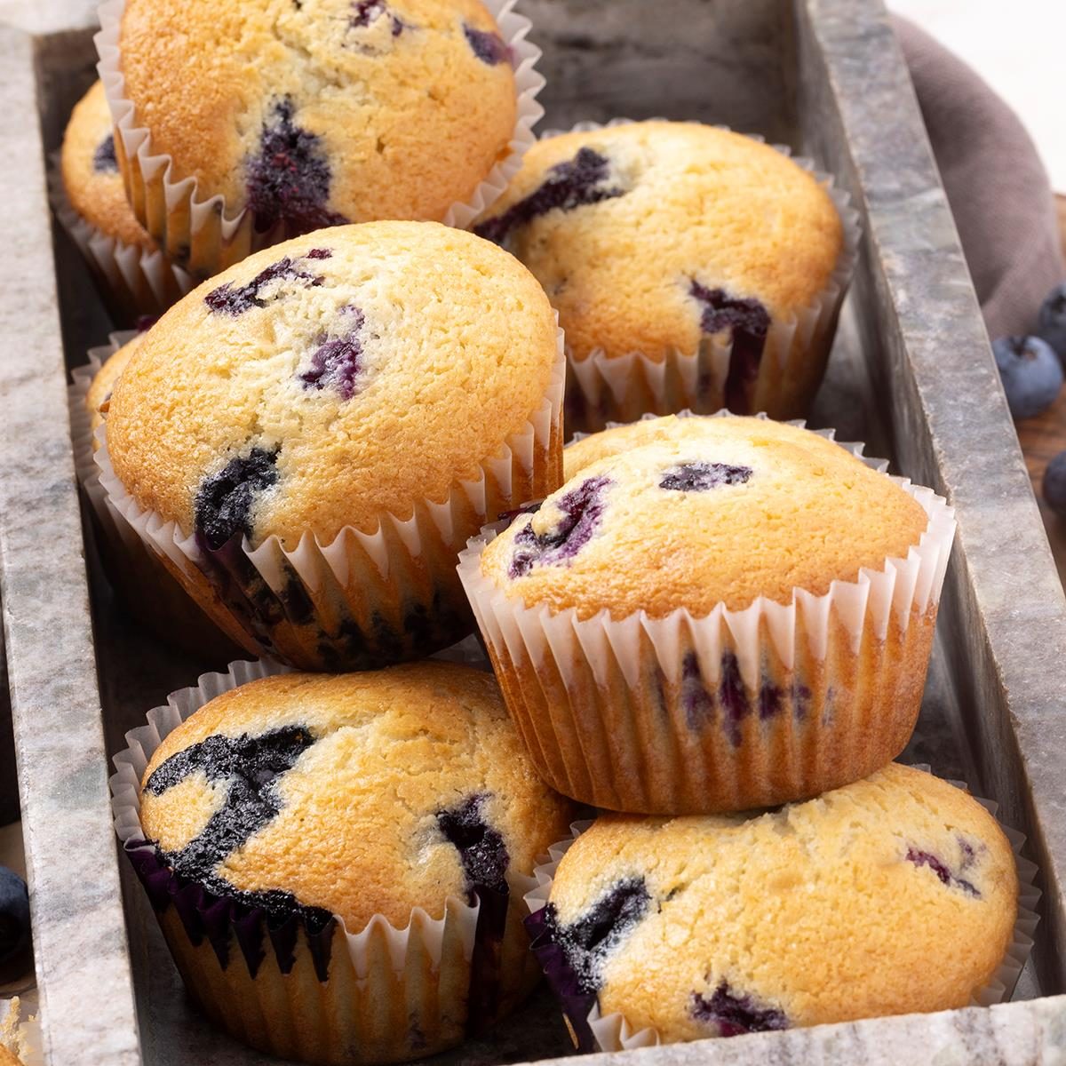 Blueberry Muffins with Sour Cream