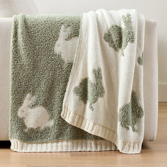 Bunny Jacquard Knit Throw Via Potterybarn.com