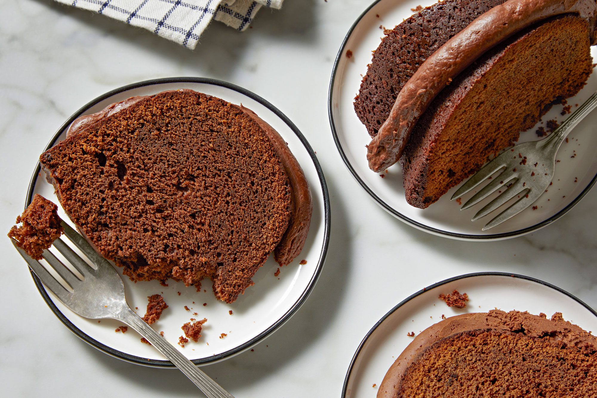 overhead shot of Chocolate Bundt Cake