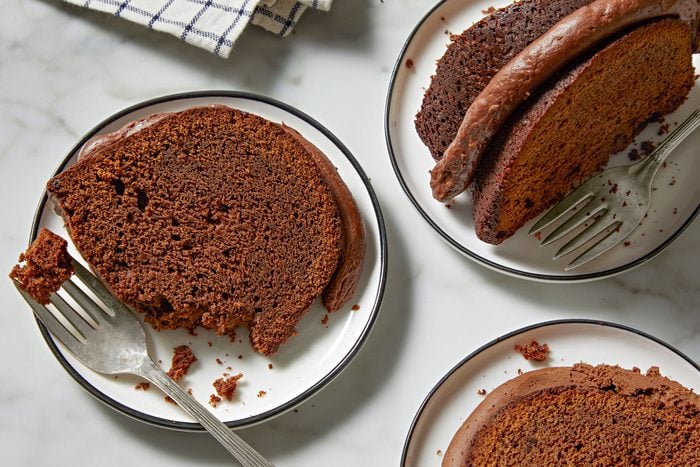 overhead shot of Chocolate Bundt Cake