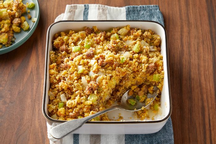 3/4th shot of Cornbread Sausage Stuffing