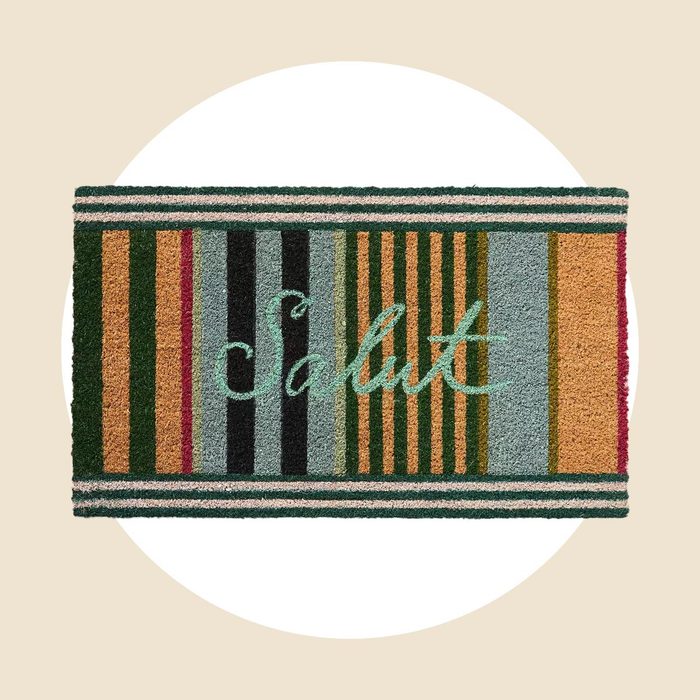 Salut Striped Coir Printed Doormat Via Anthropologie.com