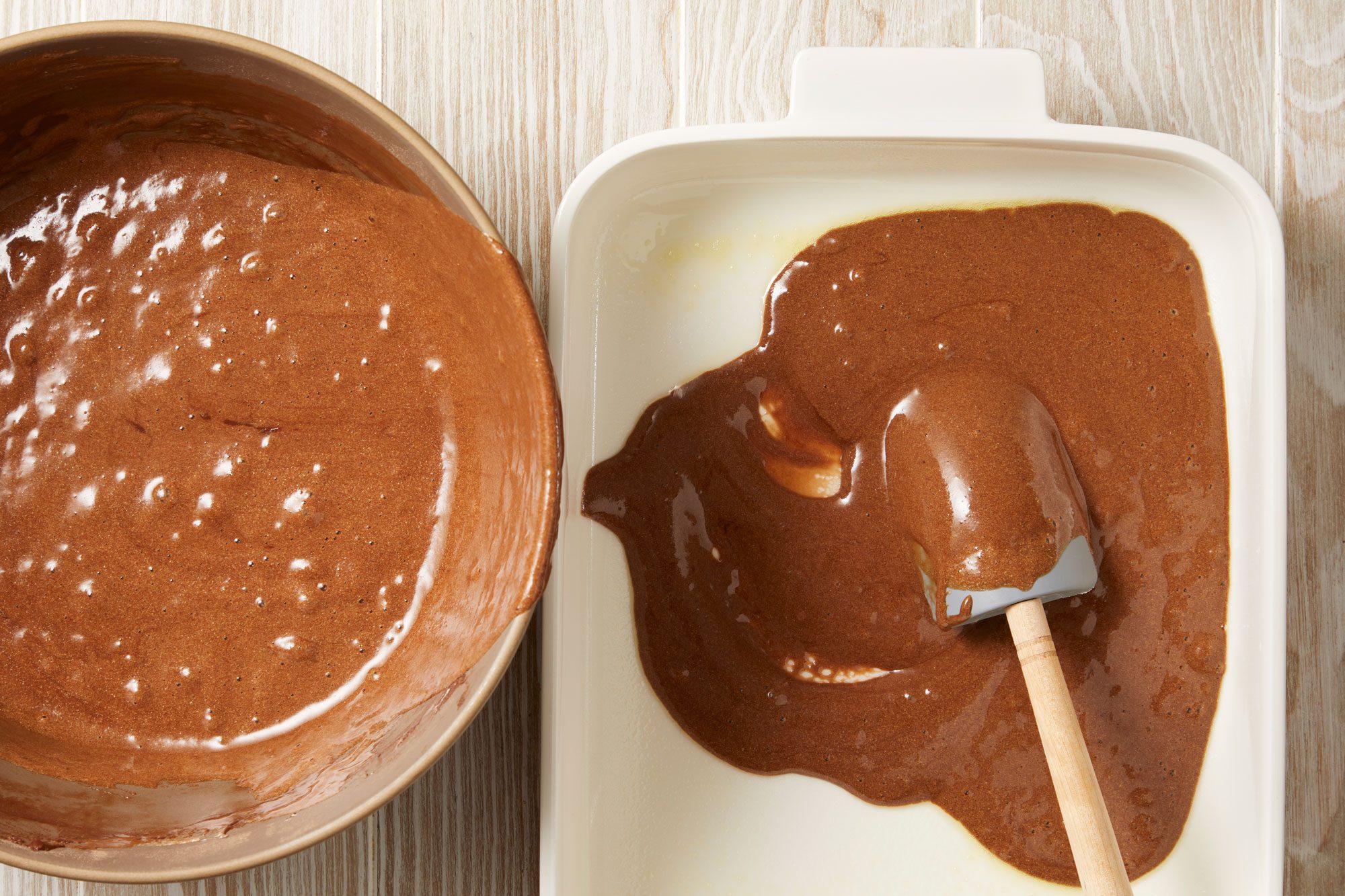 Spread evenly into a greased 13x9-in. dish.