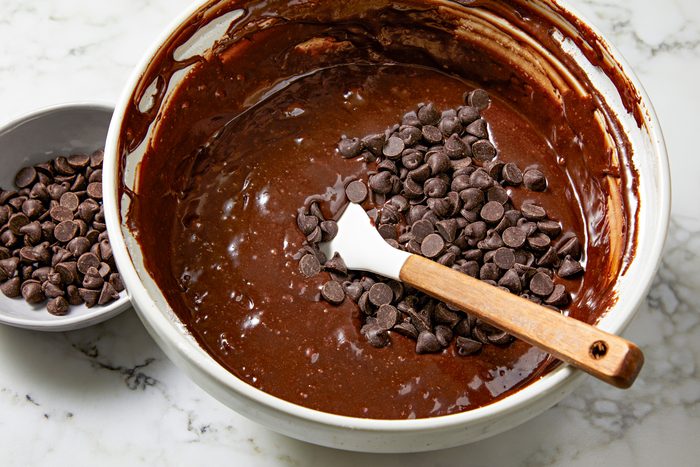 Fold in remaining chocolate