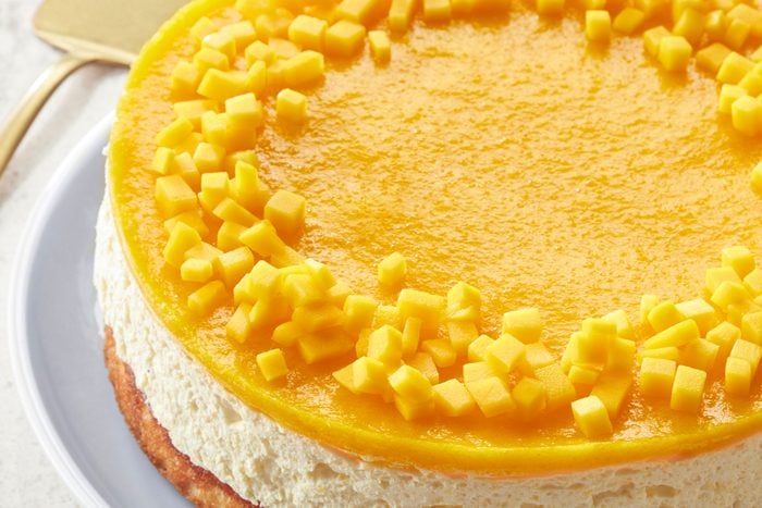 Mango Mousse Cake close up shot
