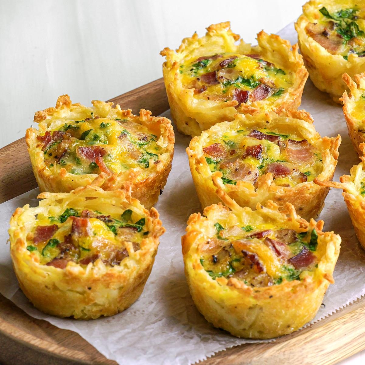 Hash Brown Quiche Cups