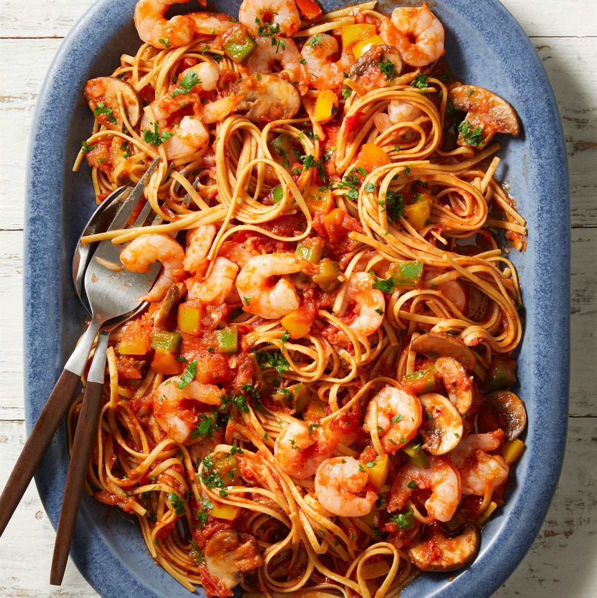Pasta with Shrimp and Peppers