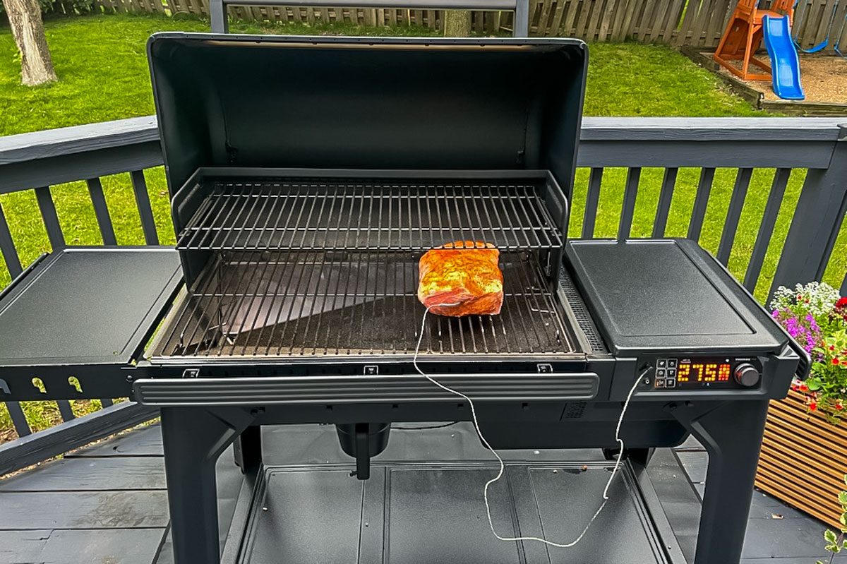 Traeger Woodridge cooking