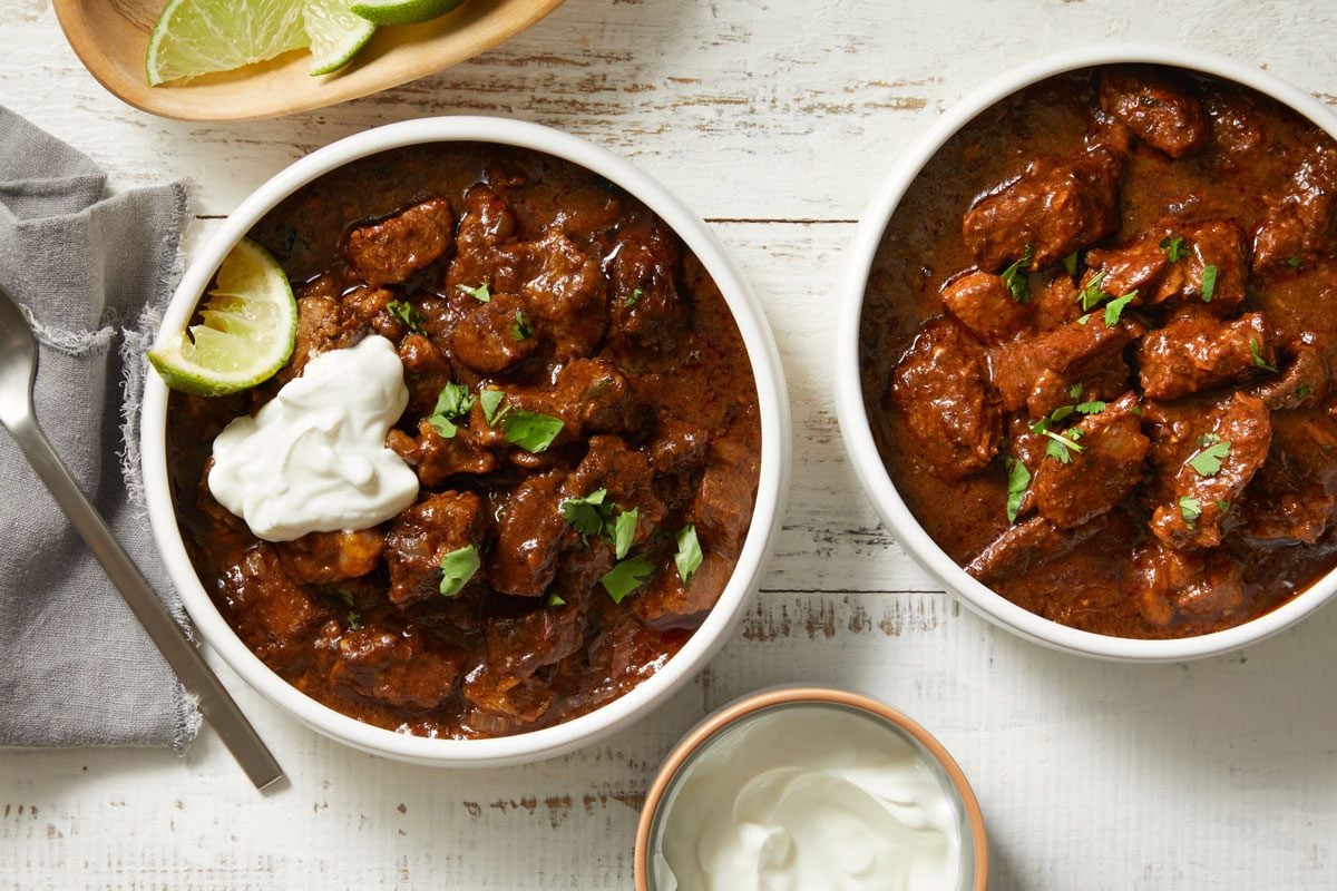Overhead shot of Chili Con Carne