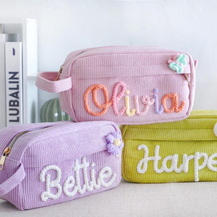 Custom Name Corduroy Pencil Case Via Etsy.com