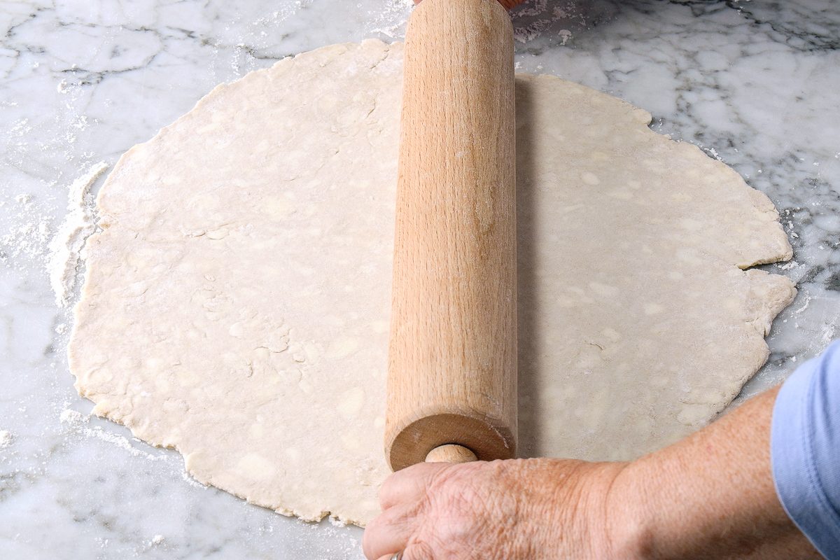 rolling pie dough