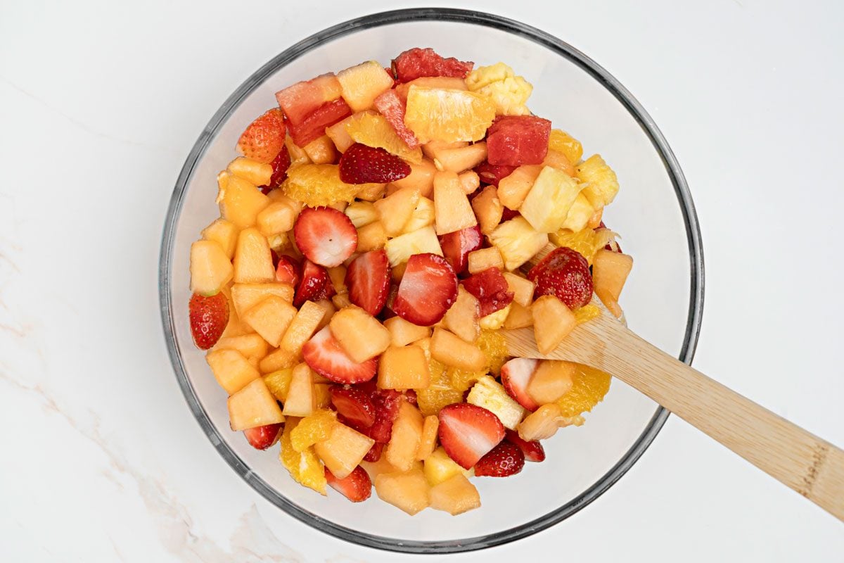 stir in remaining fruit