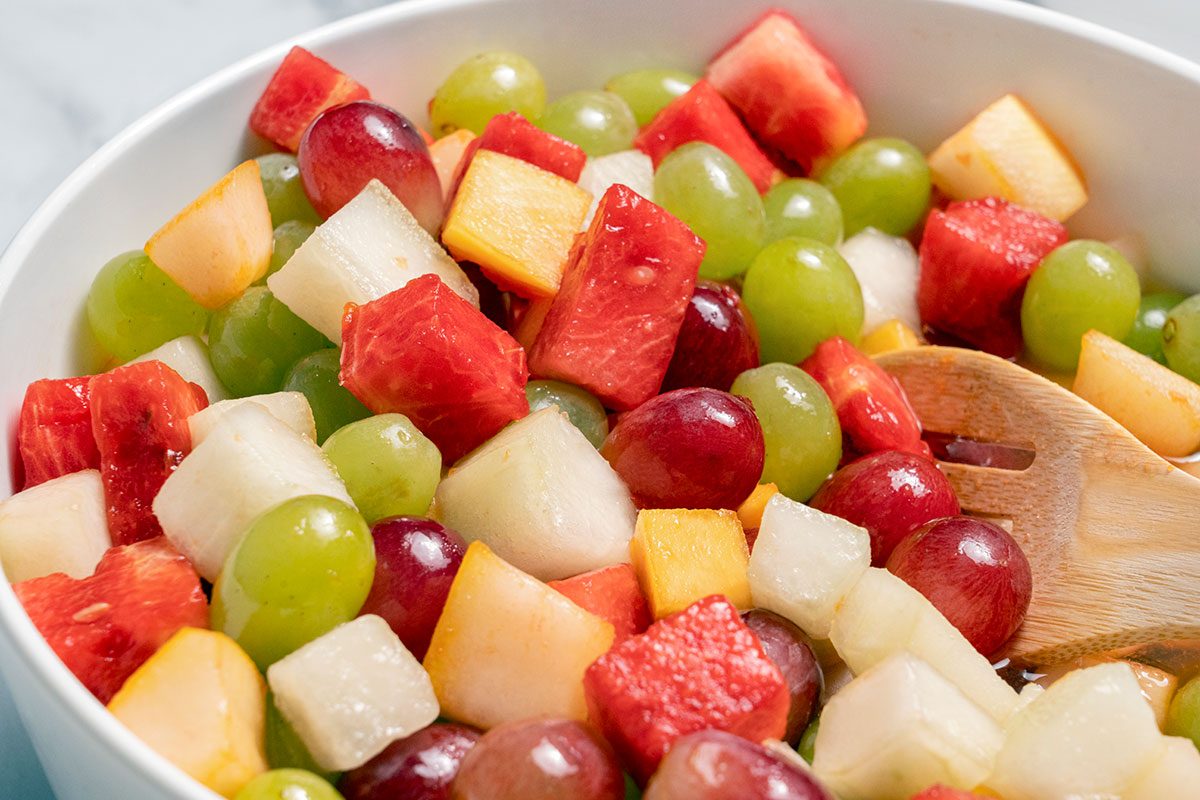 Fruit Salad With Watermelon And Grapes 