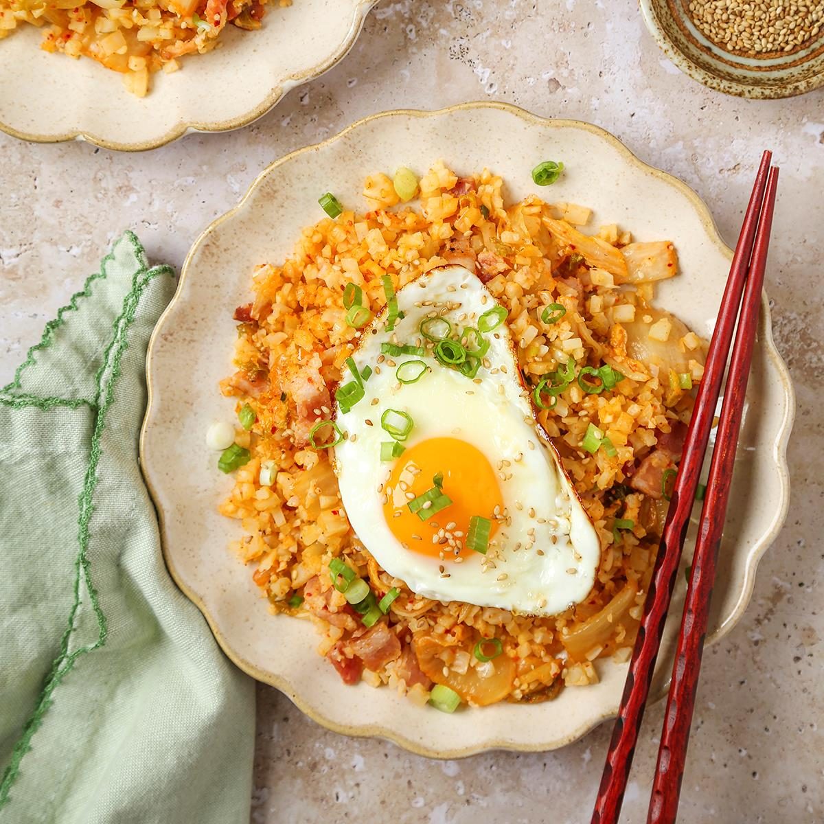 Kimchi Cauliflower Fried Rice