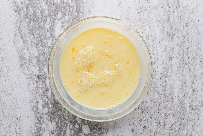 eggs and milk mixture in a bowl