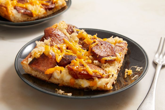 3/4 shot of German Oktoberfest Pizza