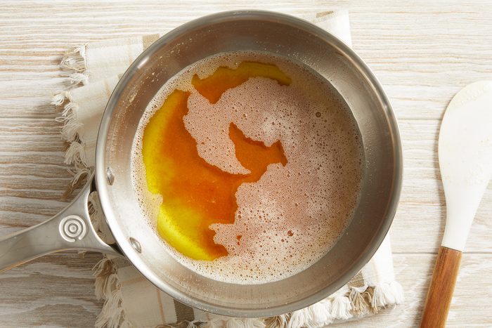 butter being cooked in a saucepan