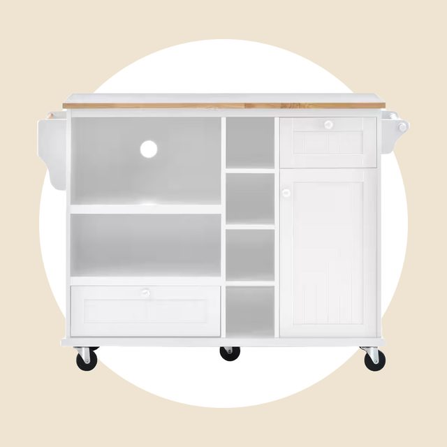 Polibi White Kitchen Cart