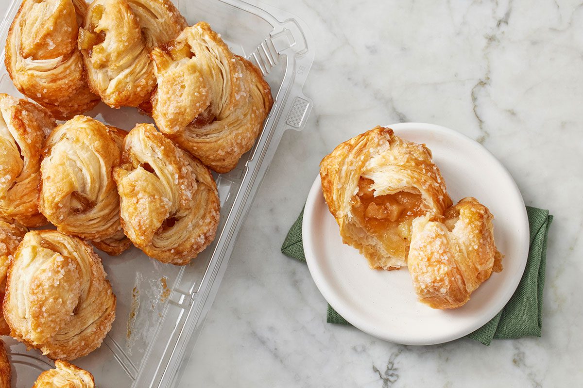 Caramel apple strudel bites