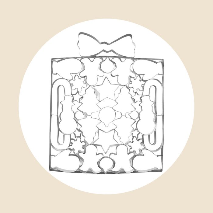 Holiday Plaque Cookie Cutter Via Surlatable.com