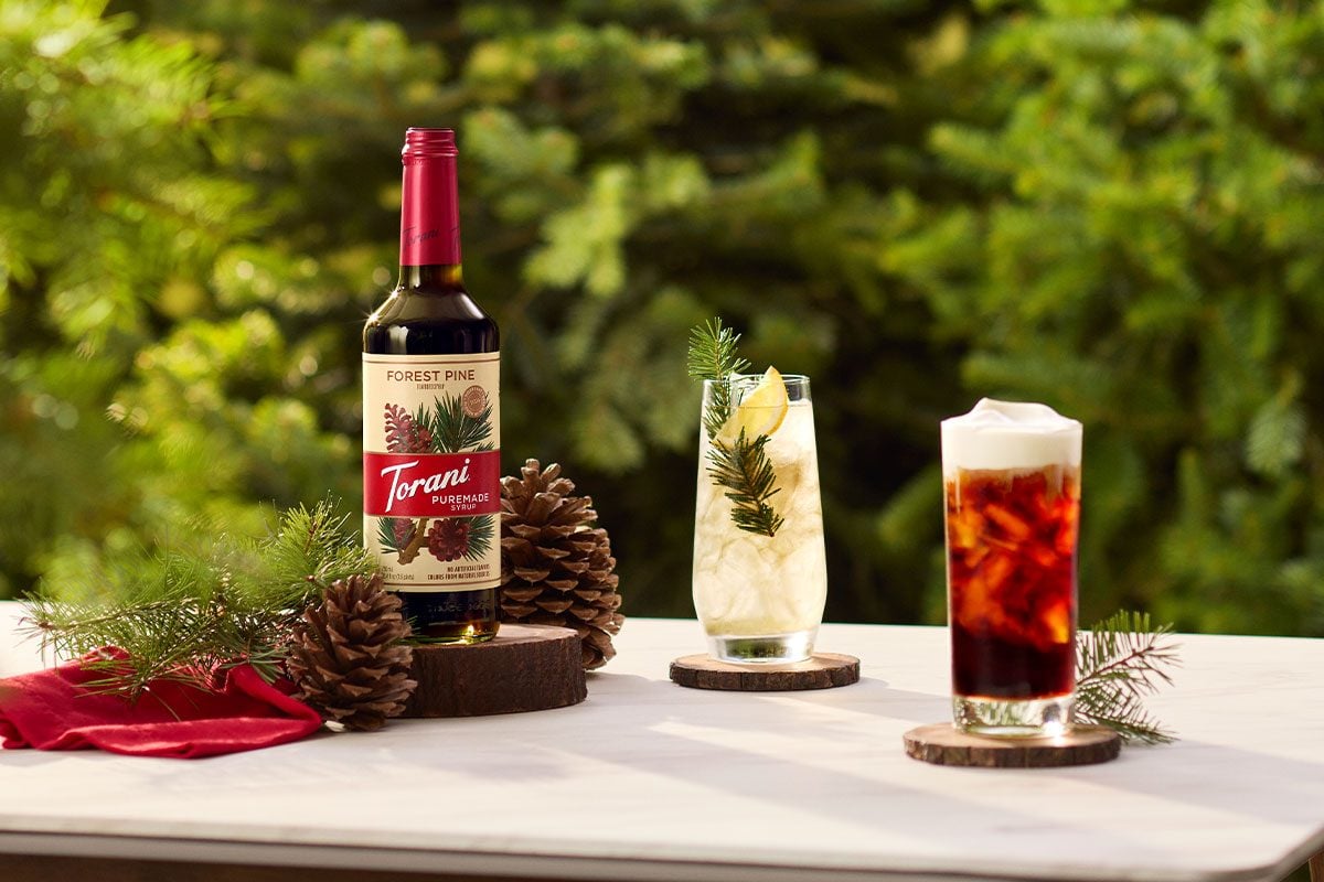 I Tried Toranis 2026 Flavor Of The Year Torani Forest Pine Refresher + Cold Brew