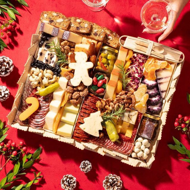 Happy Holidays Large Cheese & Charcuterie Board