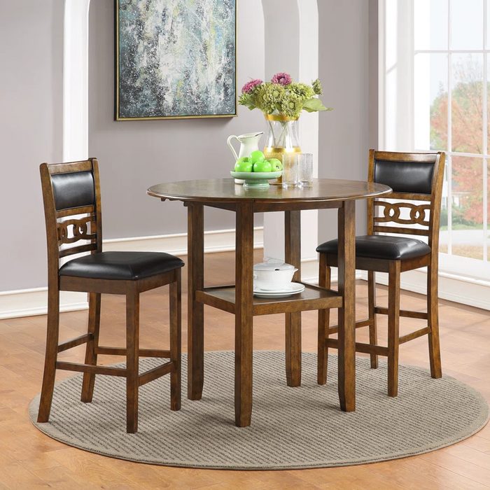 Lark Manor Drop Leaf Solid Wood Dining Set Via Wayfair.com