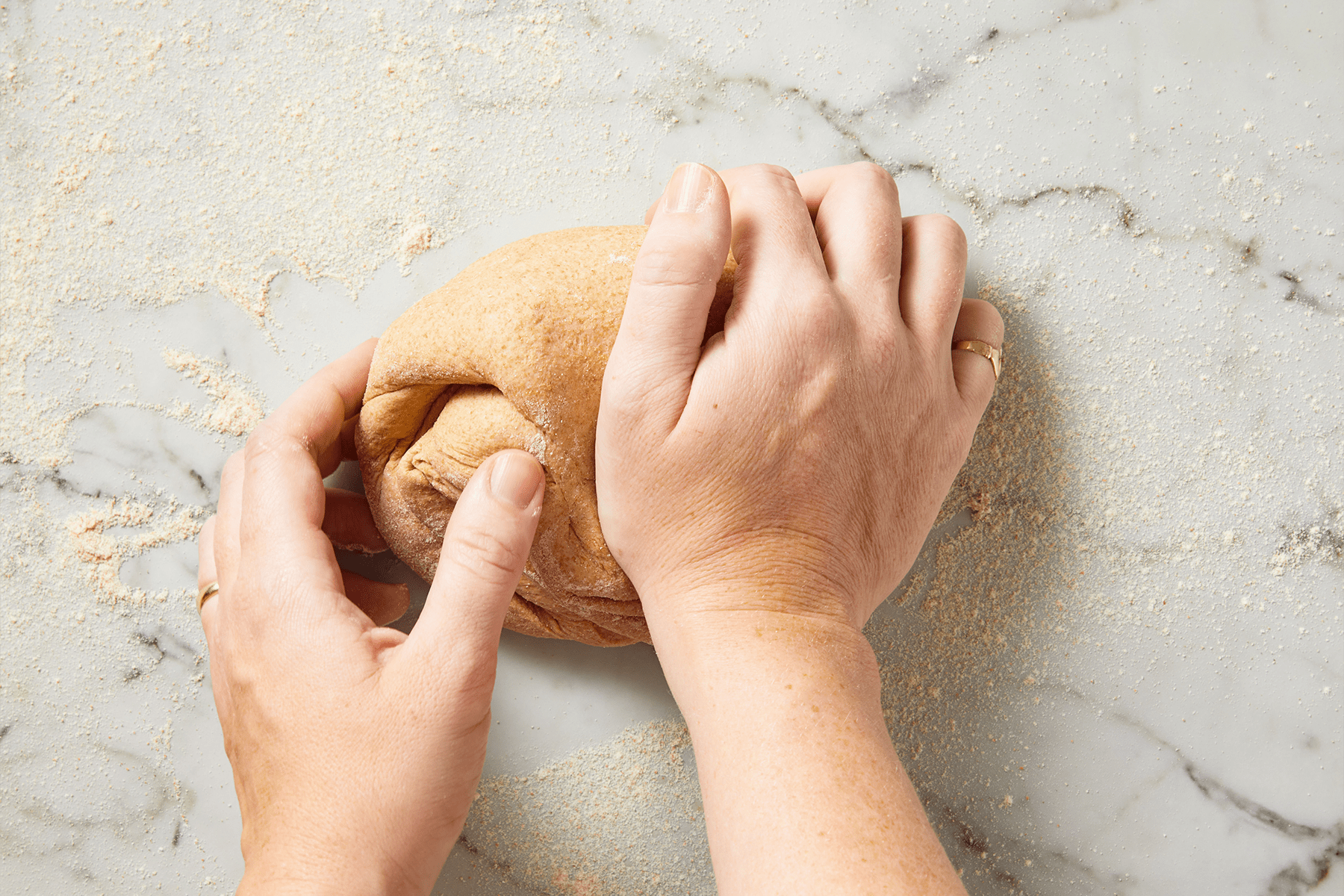 Kneading the dough