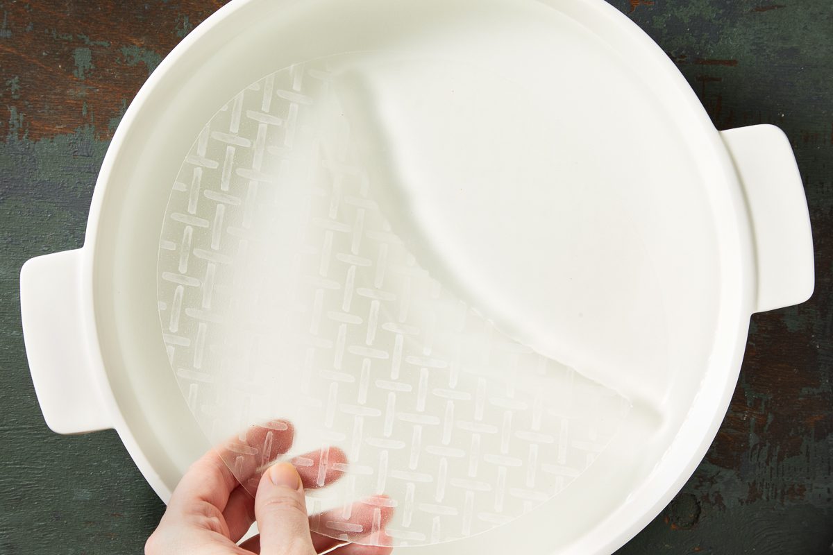 hydrating the rice paper