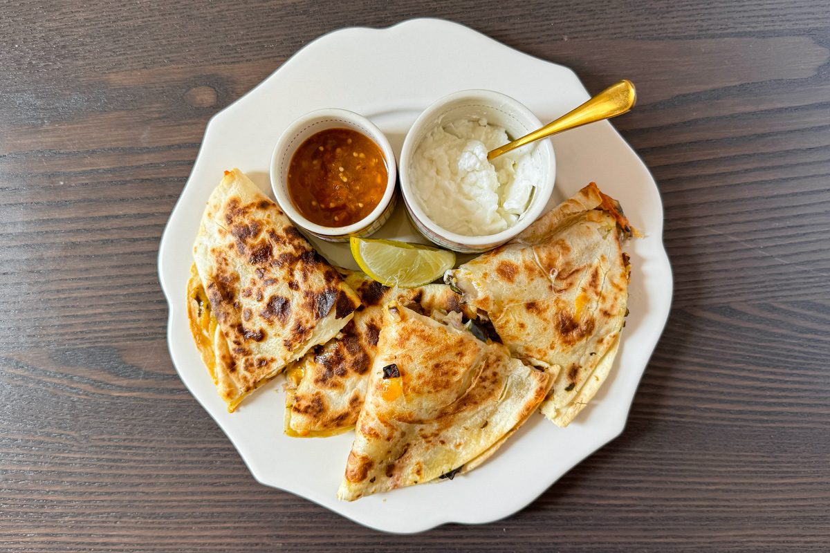 Prepared Mushroom Quesadilla